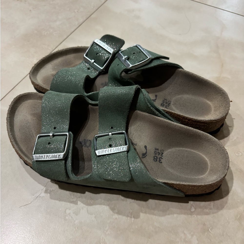 Birkenstock Shimmer Green Sandals